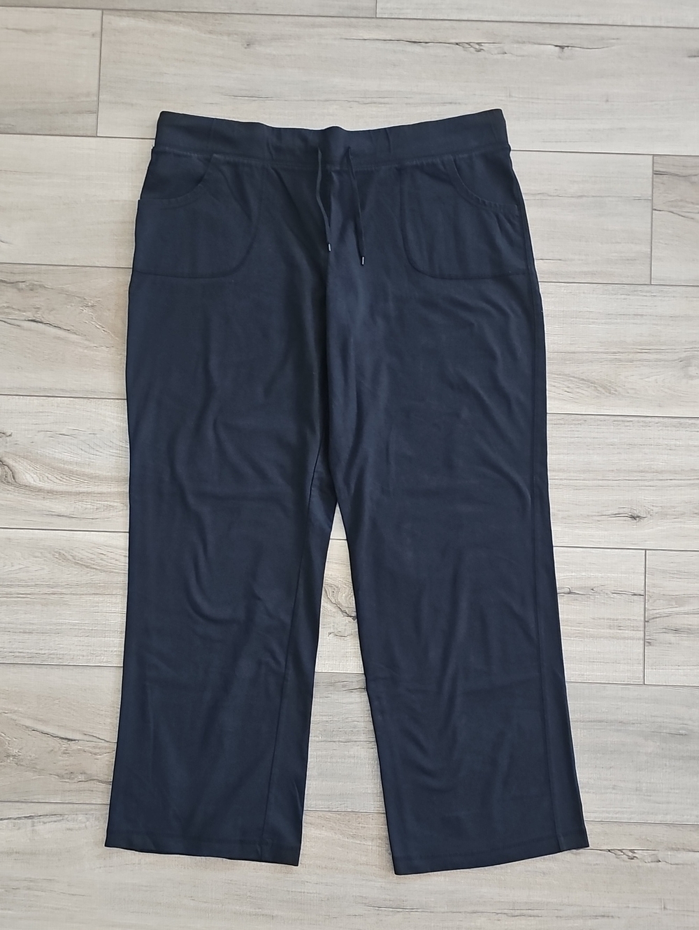 Prospirit Drawstring Straight Leg Athleisure Lounge Pants Black L